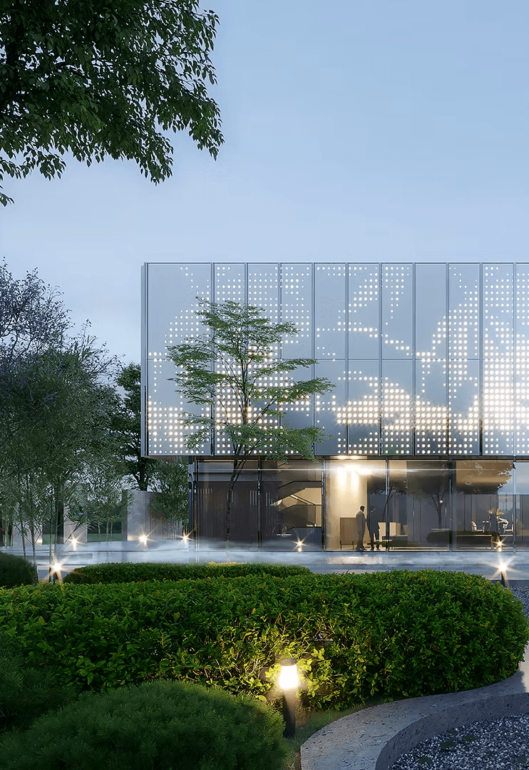 Modern glass building