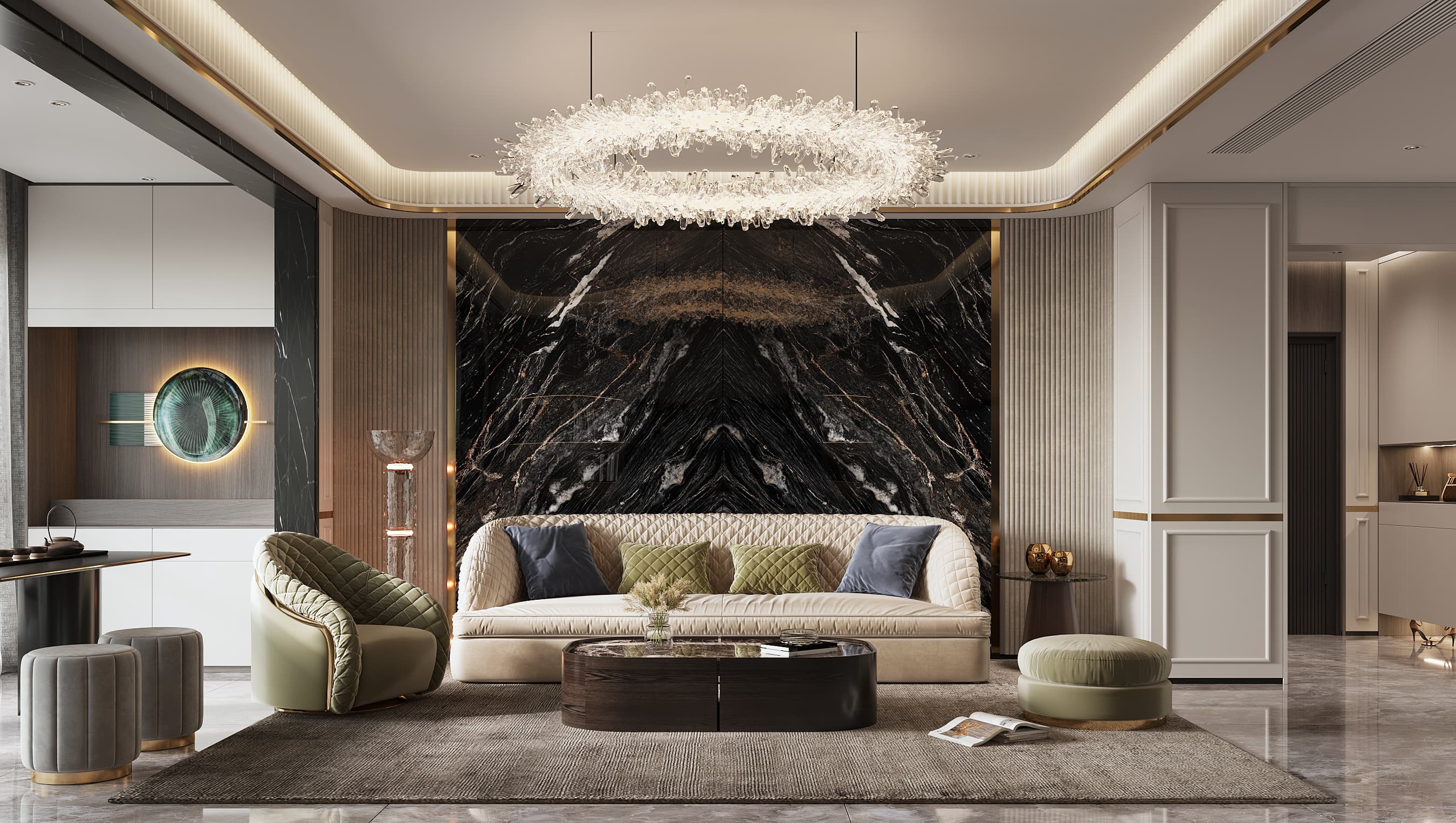 Luxury living room interior